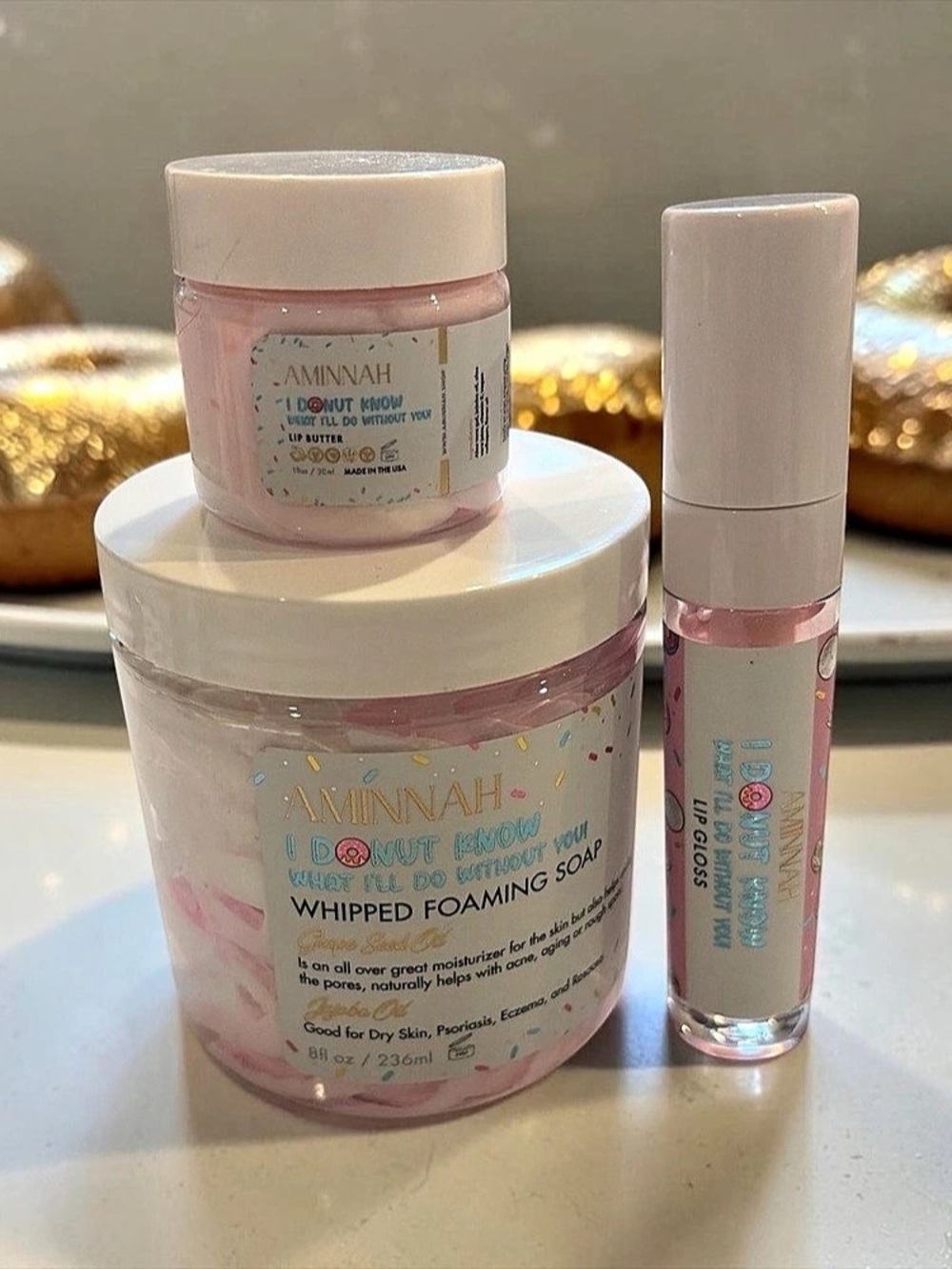 Aminnah I Donut Know What I’ll Do Without You 3-Piece Body & Lip Care Set